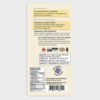 60g Bars - Orange Milk 60% Case of 12