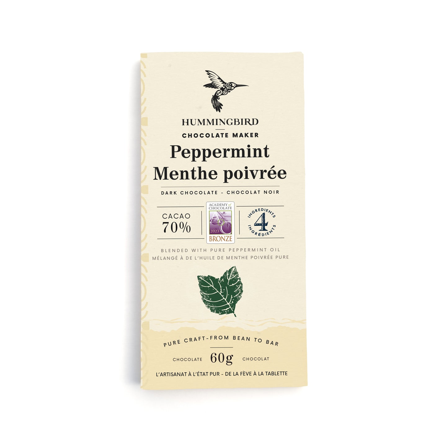 60g Bars - Peppermint 70% Case of 12